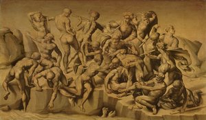 La Battaglia di Cascina, o I Bagnanti, dopo Michelangelo (1475-1564), 1542